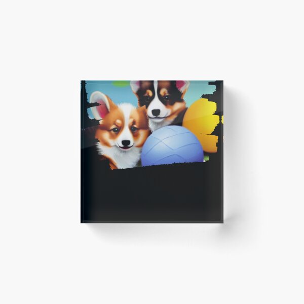 Item preview, Duo of Corgi Love - A Beautifully-Rendered AI-Generated Image of Your Faithful Companion designed and sold by Mechanical-Artt.