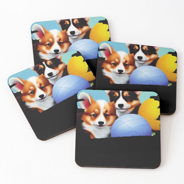 Item preview, Duo of Corgi Love - A Beautifully-Rendered AI-Generated Image of Your Faithful Companion designed and sold by Mechanical-Artt.