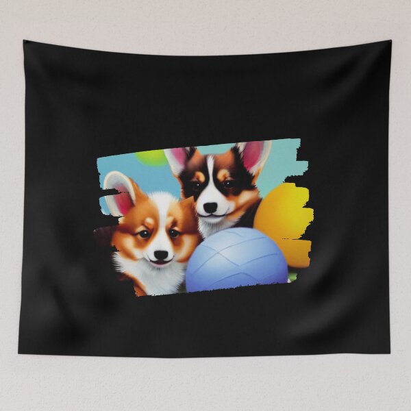 Item preview, Duo of Corgi Love - A Beautifully-Rendered AI-Generated Image of Your Faithful Companion designed and sold by Mechanical-Artt.