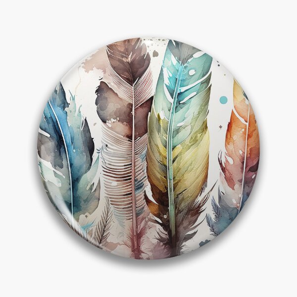 Artikelvorschau, feathers watercolor entworfen und verkauft von shokA Design.