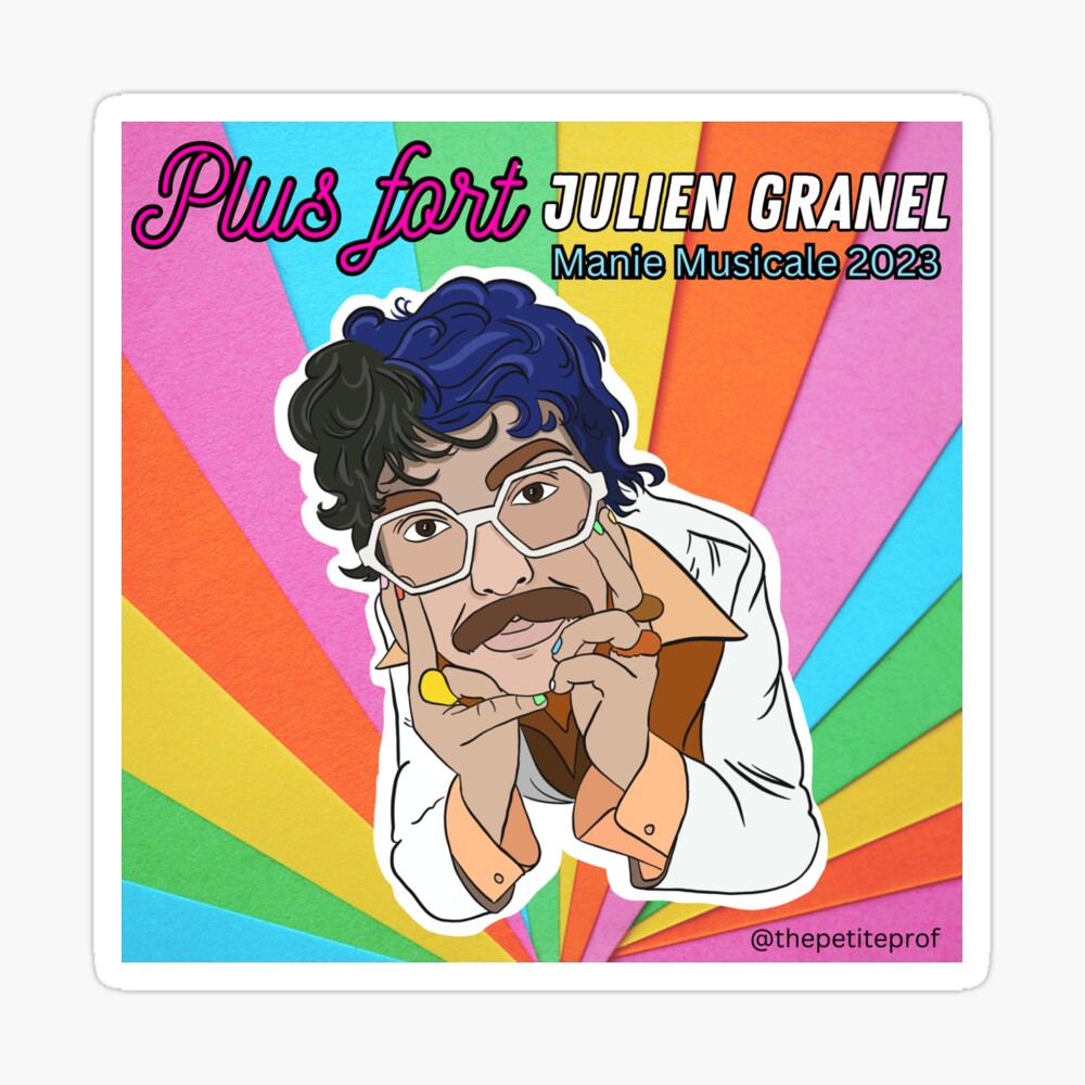 Plus fort - Julien Granel Sticker for Sale by thepetiteprof | Redbubble