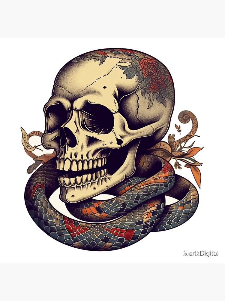 Skull & Snake - ArtWear Tattoo