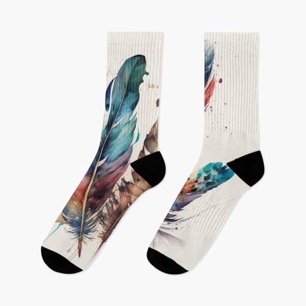 Aperçu de l'œuvre feathers watercolor créée et vendue par shokA Design.