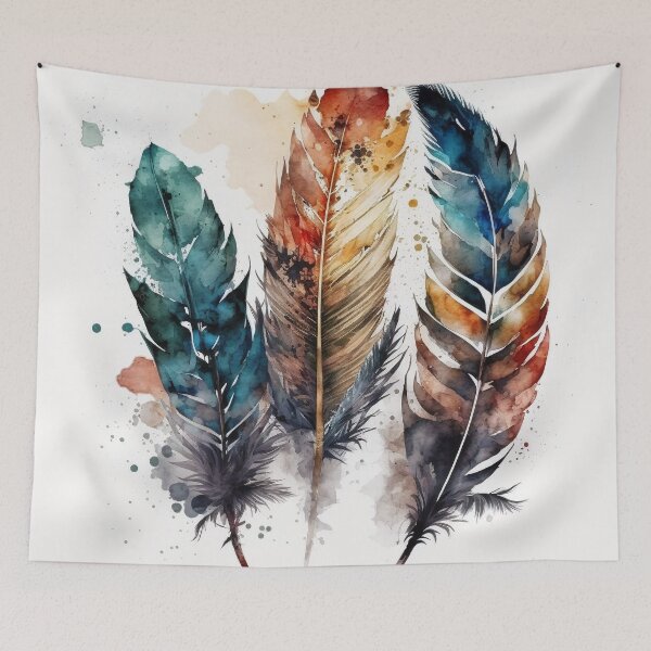 Item preview, feathers watercolor designed and sold by shokA Design.