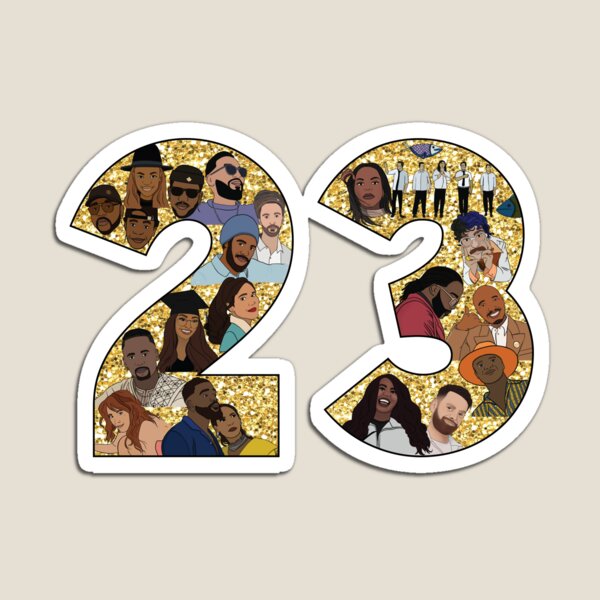 23 Glitter - All artists Magnet
