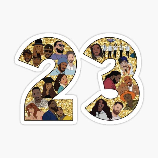 23 Glitter - All artists Sticker