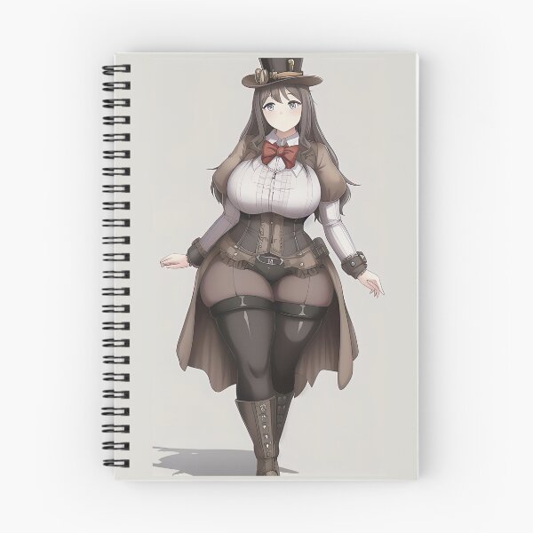 Item preview, BBW Cartoon Steampunk Lady designed and sold by RaveToTheGrave.