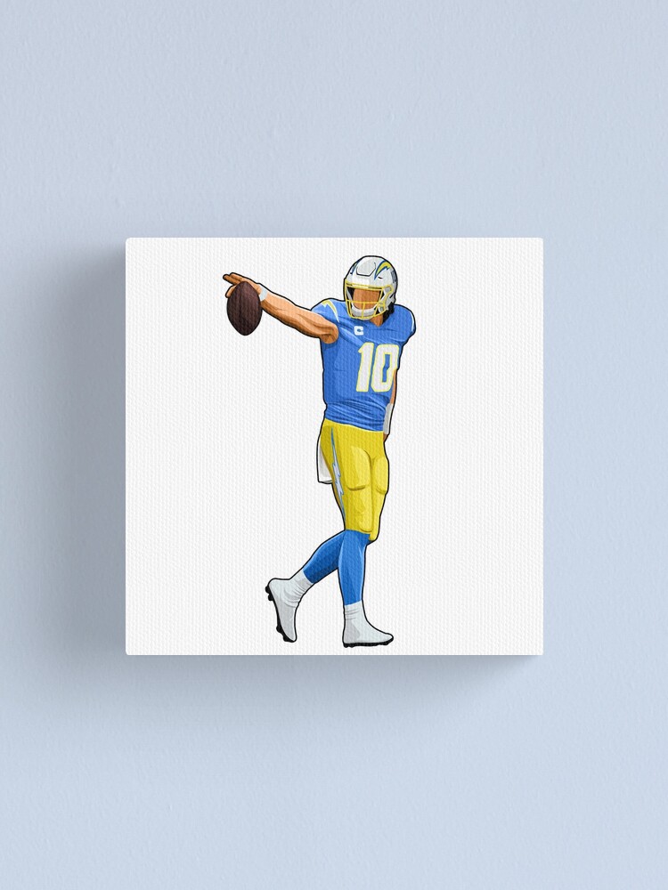 Justin Herbert Los Angeles Chargers 27 x 39 Framed Art Jersey Print