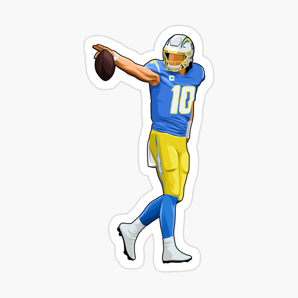 Justin Herbert Los Angeles Chargers 27 x 39 Framed Art Jersey Print