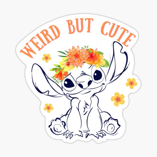 Stitch  Complicated But Cute 2 Classic Round Sticker - Custom Fan Art