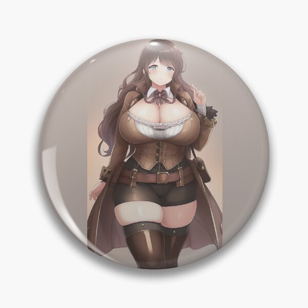Item preview, BBW Cartoon Steampunk Lady designed and sold by RaveToTheGrave.