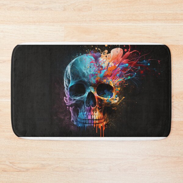 Item preview, human skull splashed in colours  designed and sold by FireFXStudio.