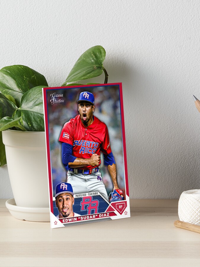 Edwin Diaz - Puerto Rico baseball card Sticker for Sale by Garcia-Studios