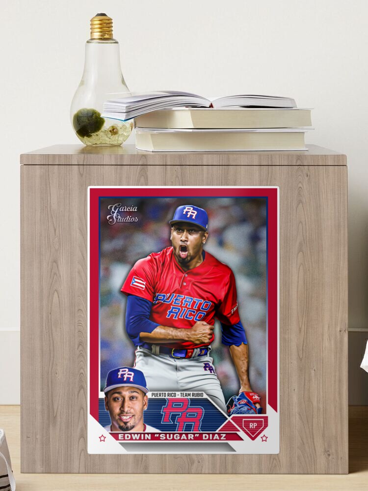 Edwin Diaz - Puerto Rico baseball card Sticker for Sale by Garcia-Studios