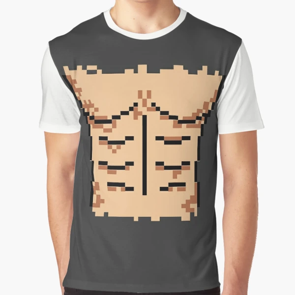 Abs-olutely Hilarious No 4 - Pixel Art Graphic T-Shirt for Sale by Celeste  von Solms