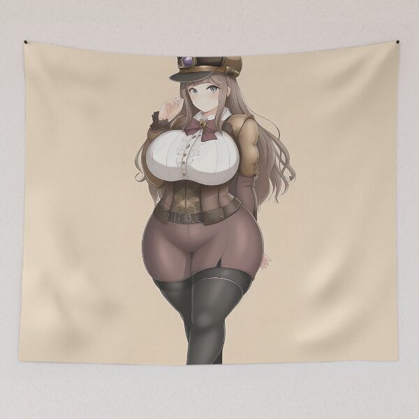 Item preview, BBW Cartoon Steampunk Lady designed and sold by RaveToTheGrave.
