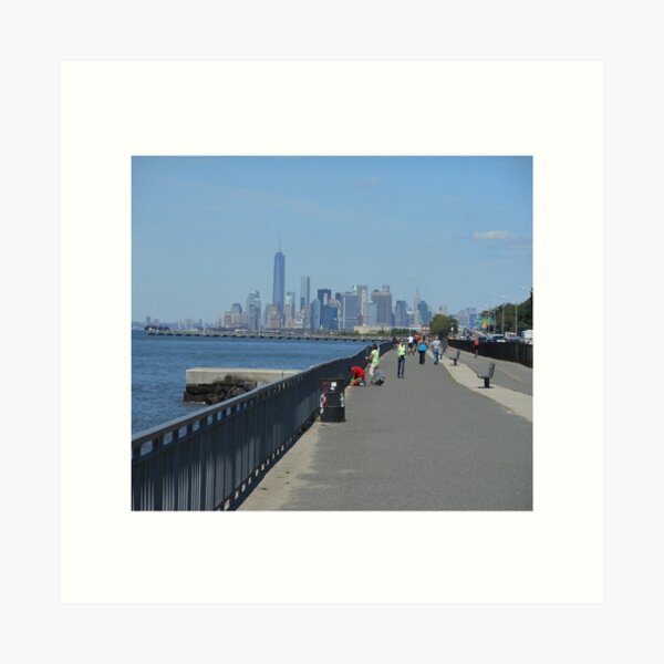 View of the Manhattan from the west coast of Brooklyn Art Print