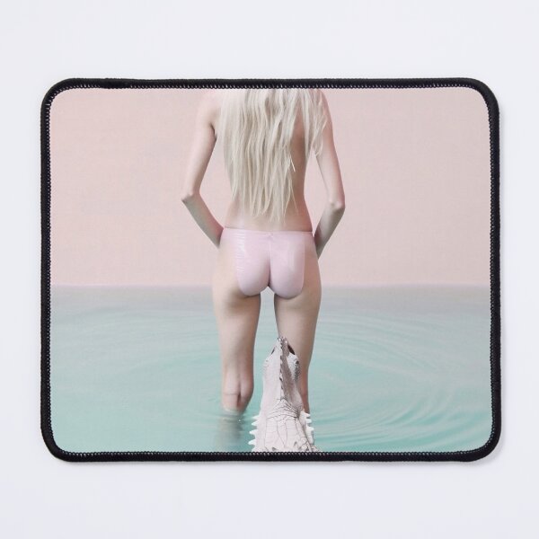 Woman cocrodile Mouse Pad