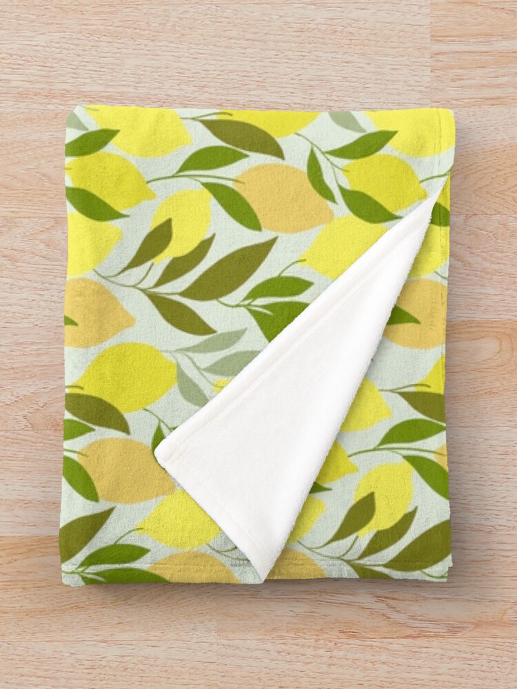 Thumbnail 3 of 6, Throw Blanket, Lemons designed and sold by PrettywithColor.