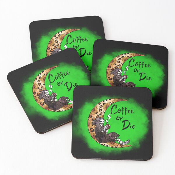 Item preview, Coffee or Die Skeleton designed and sold by LJ4EVER.