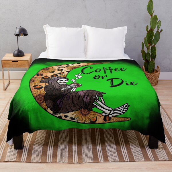 Item preview, Coffee or Die Skeleton designed and sold by LJ4EVER.
