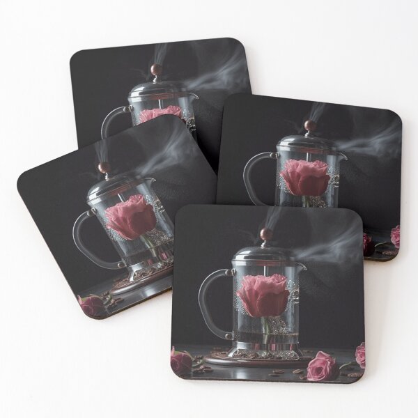 Item preview, Pink Rose in French Press designed and sold by UrEnigmaArt.