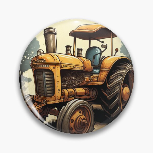 Item preview, old orange tractor farmlife designed and sold by beeorganic.