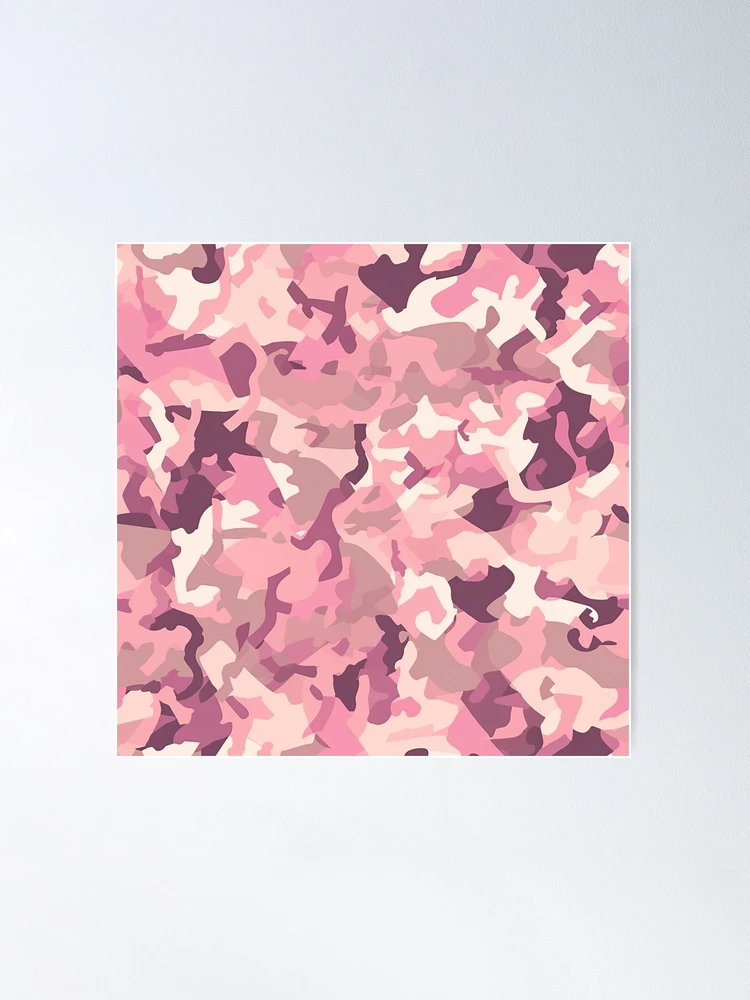 Green & Pink Camo Art Print by Christyne