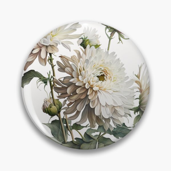 Item preview, Watercolor Chrysanthemum  designed and sold by Yeamie-Boutique.
