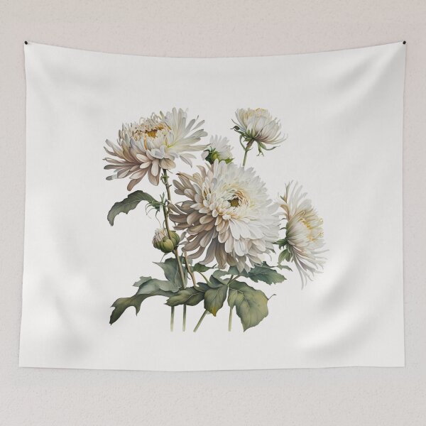 Item preview, Watercolor Chrysanthemum  designed and sold by Yeamie-Boutique.