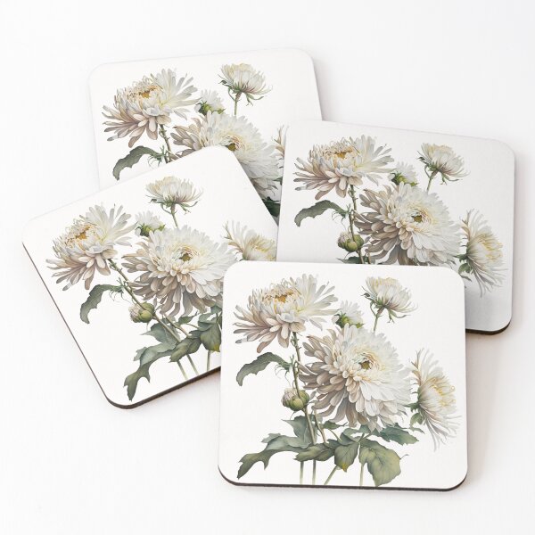 Item preview, Watercolor Chrysanthemum  designed and sold by Yeamie-Boutique.