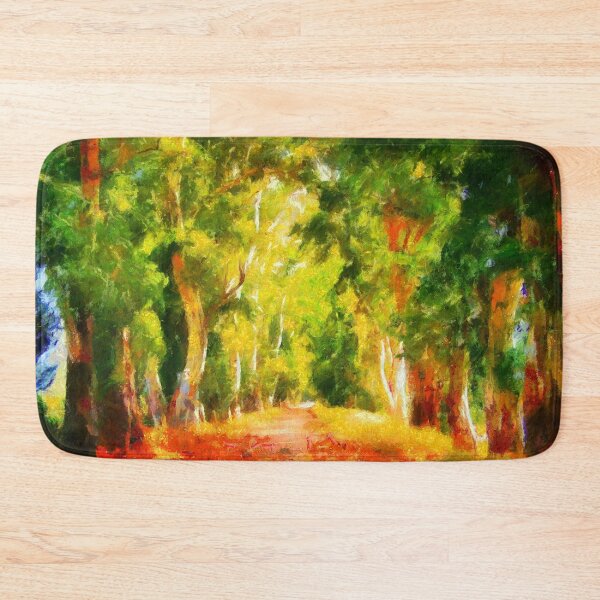 Item preview, Eucalyptus Tree Lined Avenue Pointillism Art designed and sold by taiche.