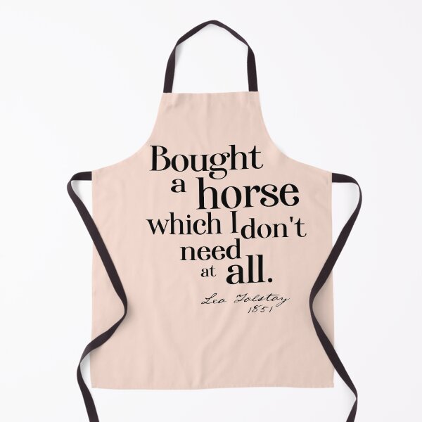 Item preview, Obscure literary quotes: Leo Tolstoy's unnecessary horse (black text) designed and sold by Ofeefee.