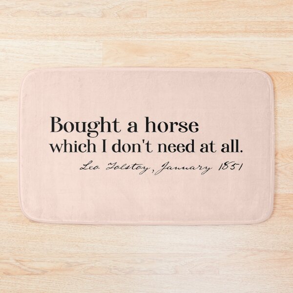Item preview, Obscure literary quotes: Leo Tolstoy's unnecessary horse (black text) designed and sold by Ofeefee.