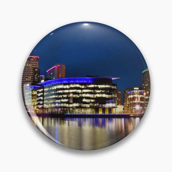 Item preview, Night time reflections at Media City, Salford Quays, Manchester designed and sold by fensnapz.