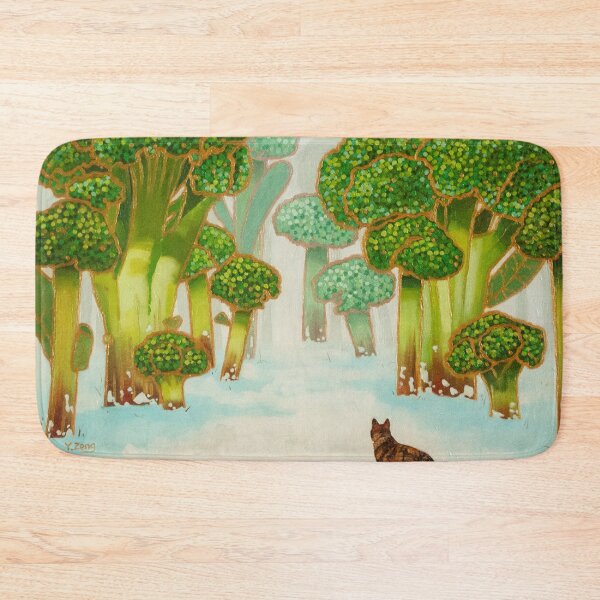 Item preview, Broccoli forest original fantasy oil painting designed and sold by Yue Zeng Art Studio.