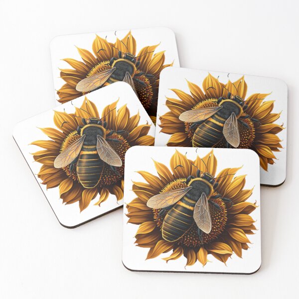 Item preview, Cool Bee on a Sunflower Design  designed and sold by Latmassology.