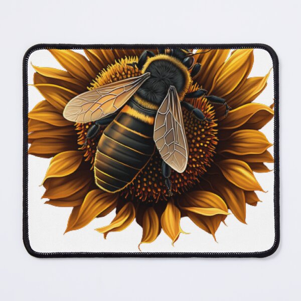 Item preview, Cool Bee on a Sunflower Design designed and sold by Latmassology.
