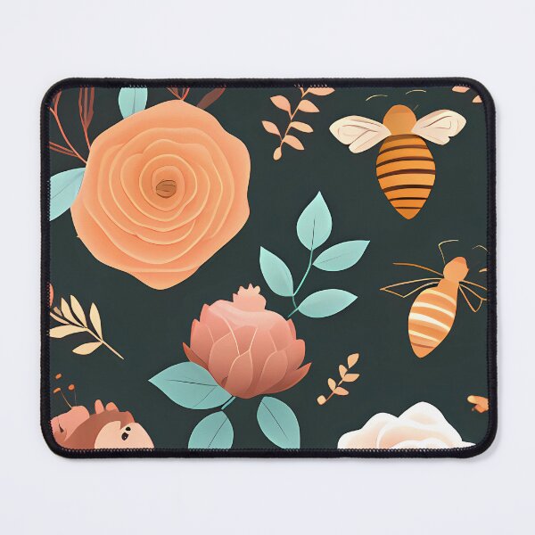 Item preview, Pattern With Bee And Flowers designed and sold by SMILE88.