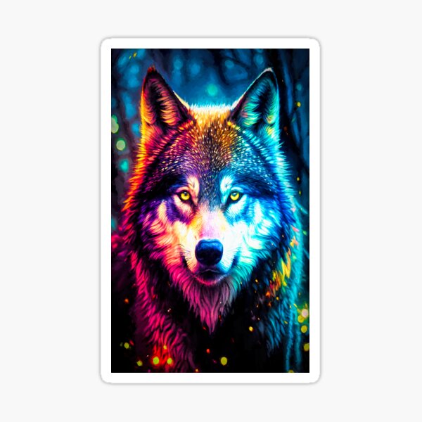 Wolf 2 by Brian Vegas Sticker