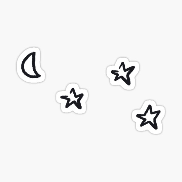 "Moon and Stars" Sticker for Sale by terididcote Redbubble