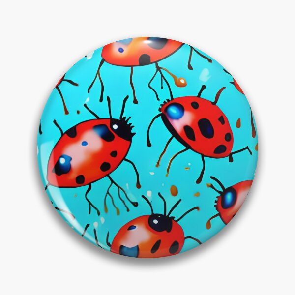 Item preview, Lady Bug Pattern on Turquiose Background designed and sold by birdiesartshop.