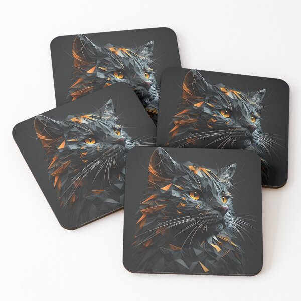 Item preview, Gato negro de lujo en diseño moderno designed and sold by Ideatopia.