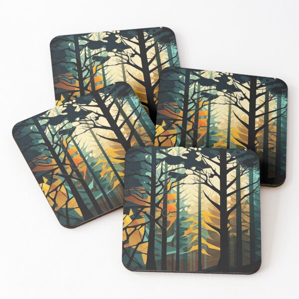 Item preview, arte abstracto del bosque designed and sold by shokA Design.