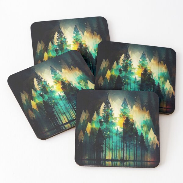 Item preview, forest abstract art designed and sold by shokA Design.