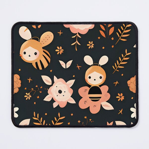 Item preview, Pattern with bee and flowers designed and sold by SMILE88.