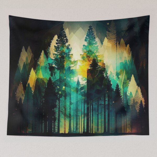 Item preview, forest abstract art designed and sold by shokA Design.