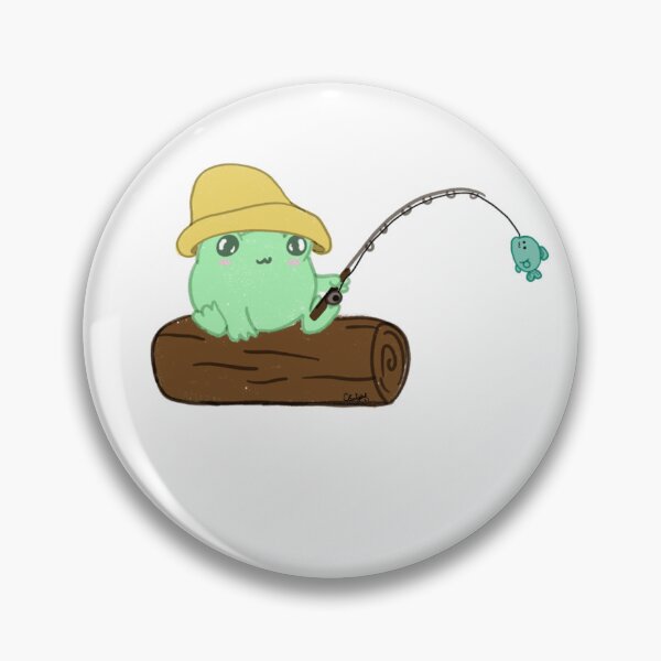 Item preview, Cute fishing frog designed and sold by Cheysartstudio.