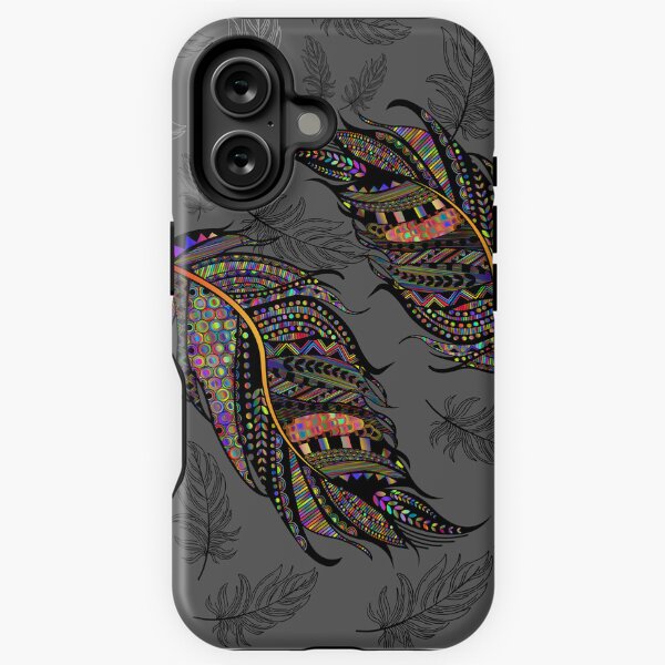 Item preview, black feather design designed and sold by Sarooj Fatima.