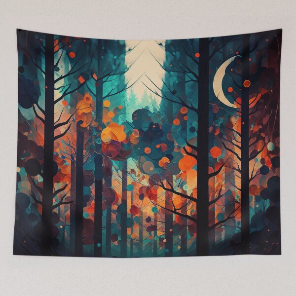 Item preview, forest abstract art designed and sold by shokA Design.